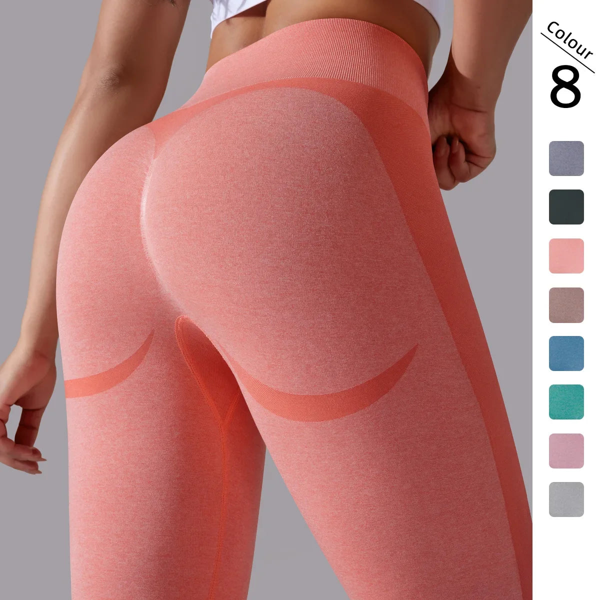 TieDyeFit Seamless Leggings - High-Waist Peach Hip Lifting Yoga Pants