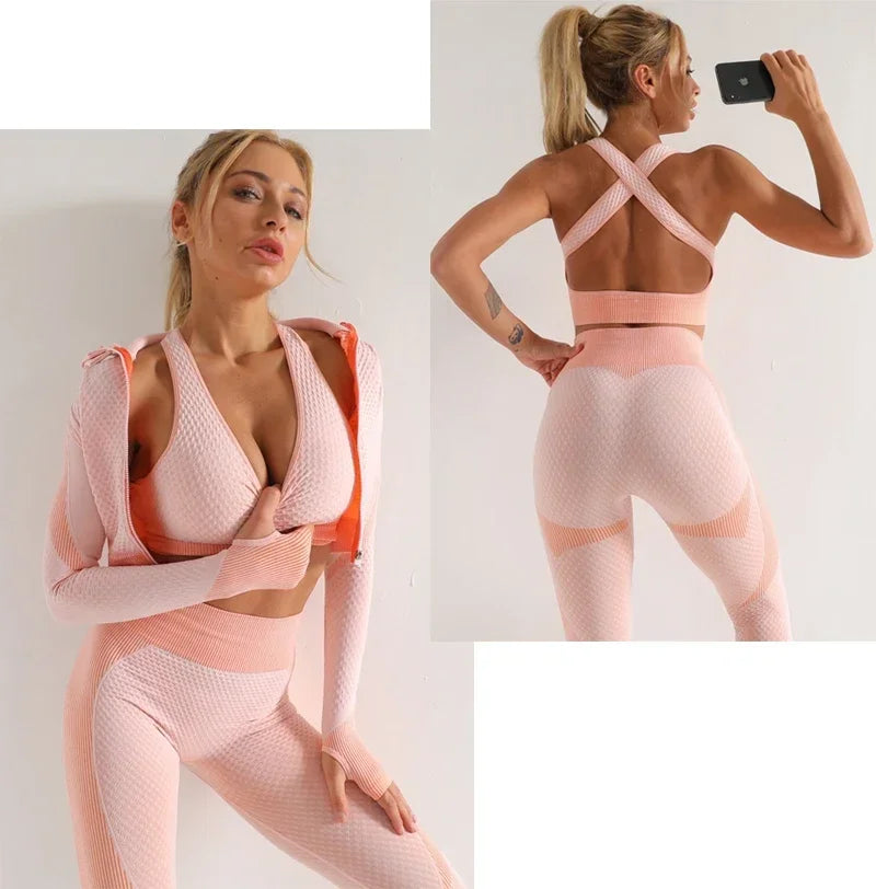 FlexFit Backless Cropped Sports Bra with Pads - Fitness Clothes for Women