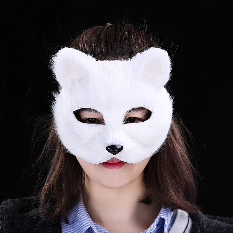 Halloween Fox Shape Half Face Eye Mask