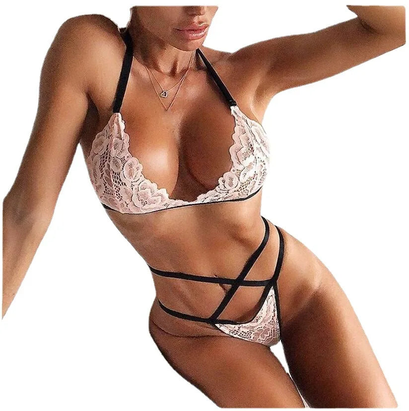 Plus Size Open Bra Lingerie Set