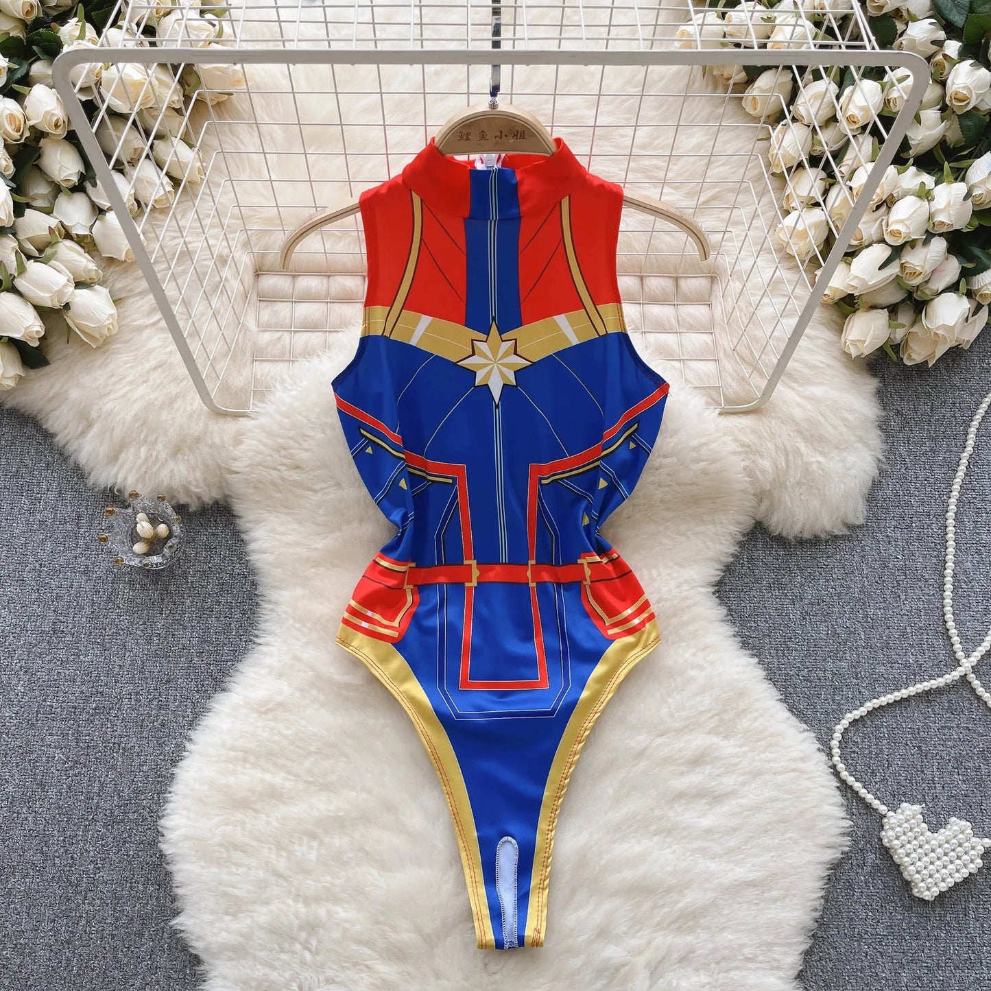 Women's Sexy Transparent Sailor Student Uniform Cosplay Costume with Sheer Bowknot Stripe Patchwork Top + Mini Skirt 2-Piece Set