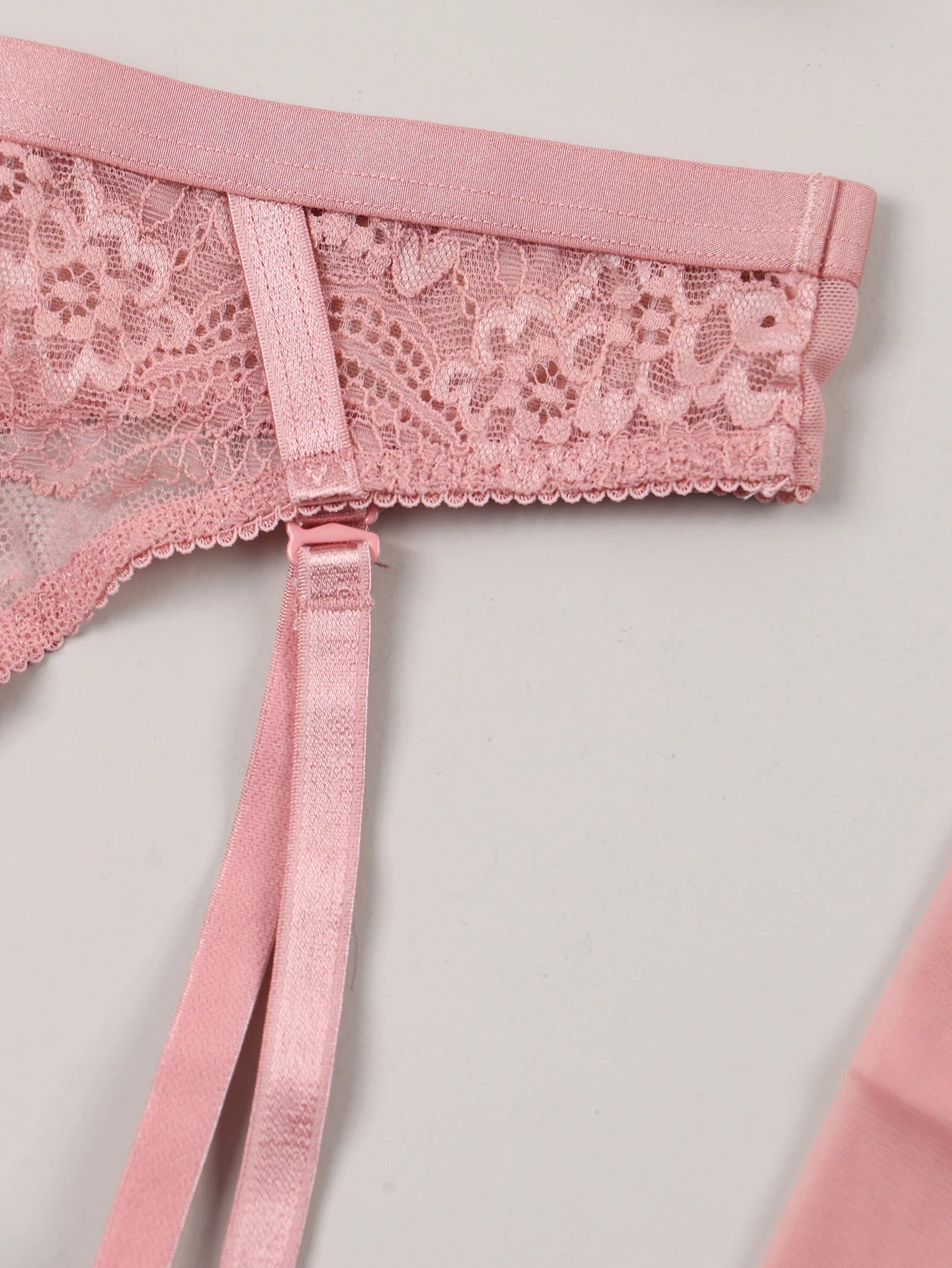 Varsbaby Lace Bra Sets for Women Non-padded Bra + Panty Garter + Stockings 3pcs Summer Underwear Lingerie