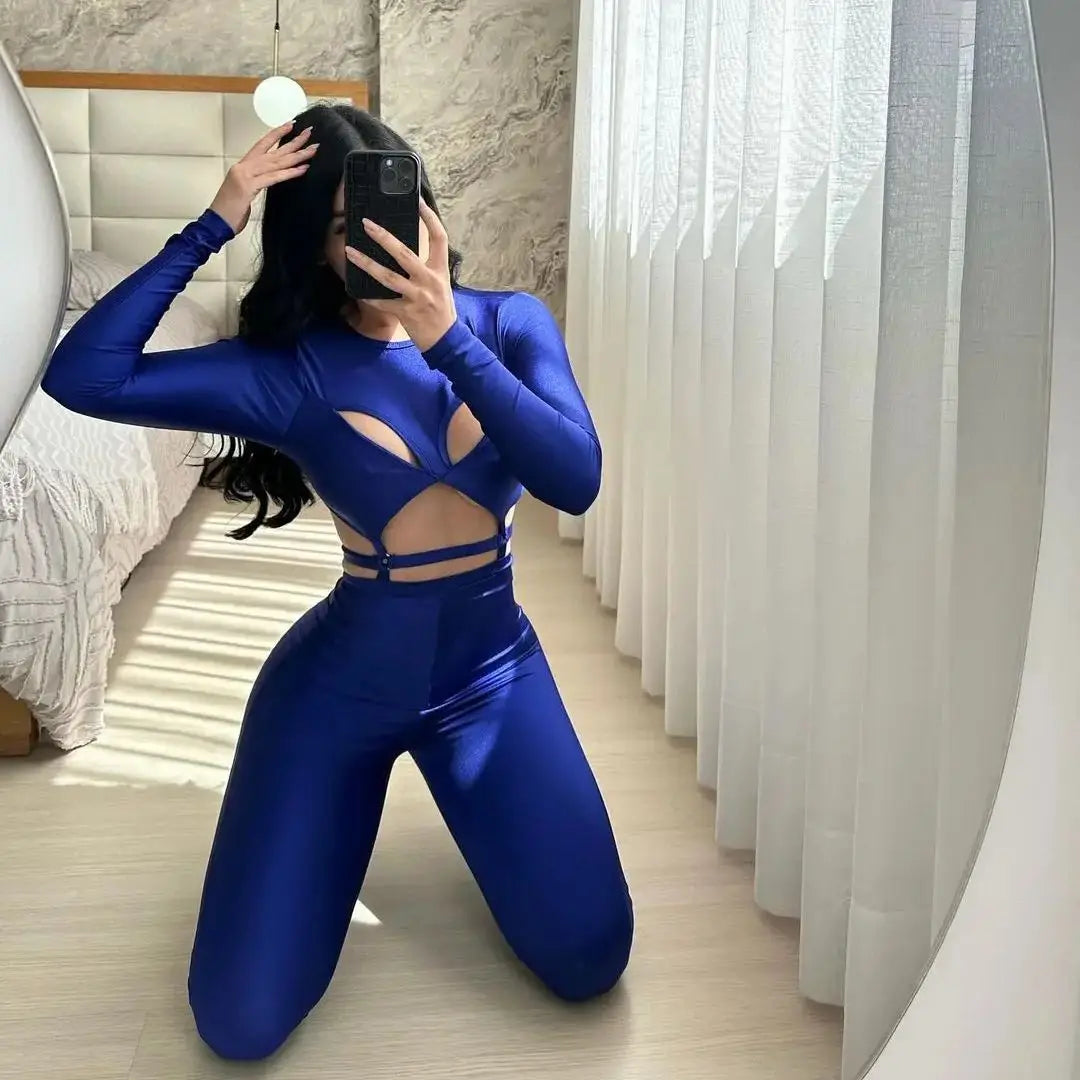Blue Bodycon Jumpsuit
