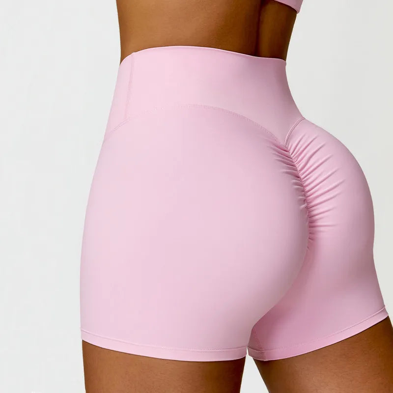 MermaidCurve High-Waist Yoga Shorts - Tight Fit Sports Shorts