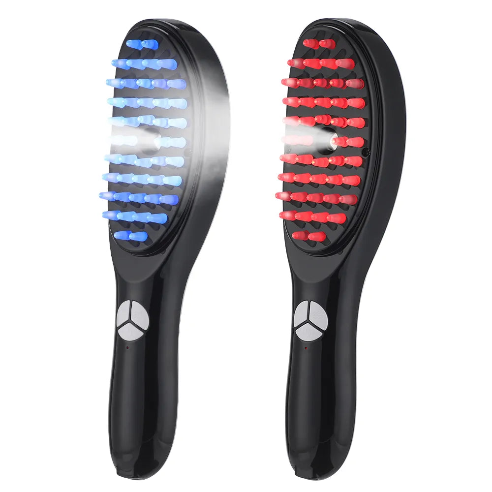 HairGlow Therapy Comb - Advanced Light and Vibration Hair Massager