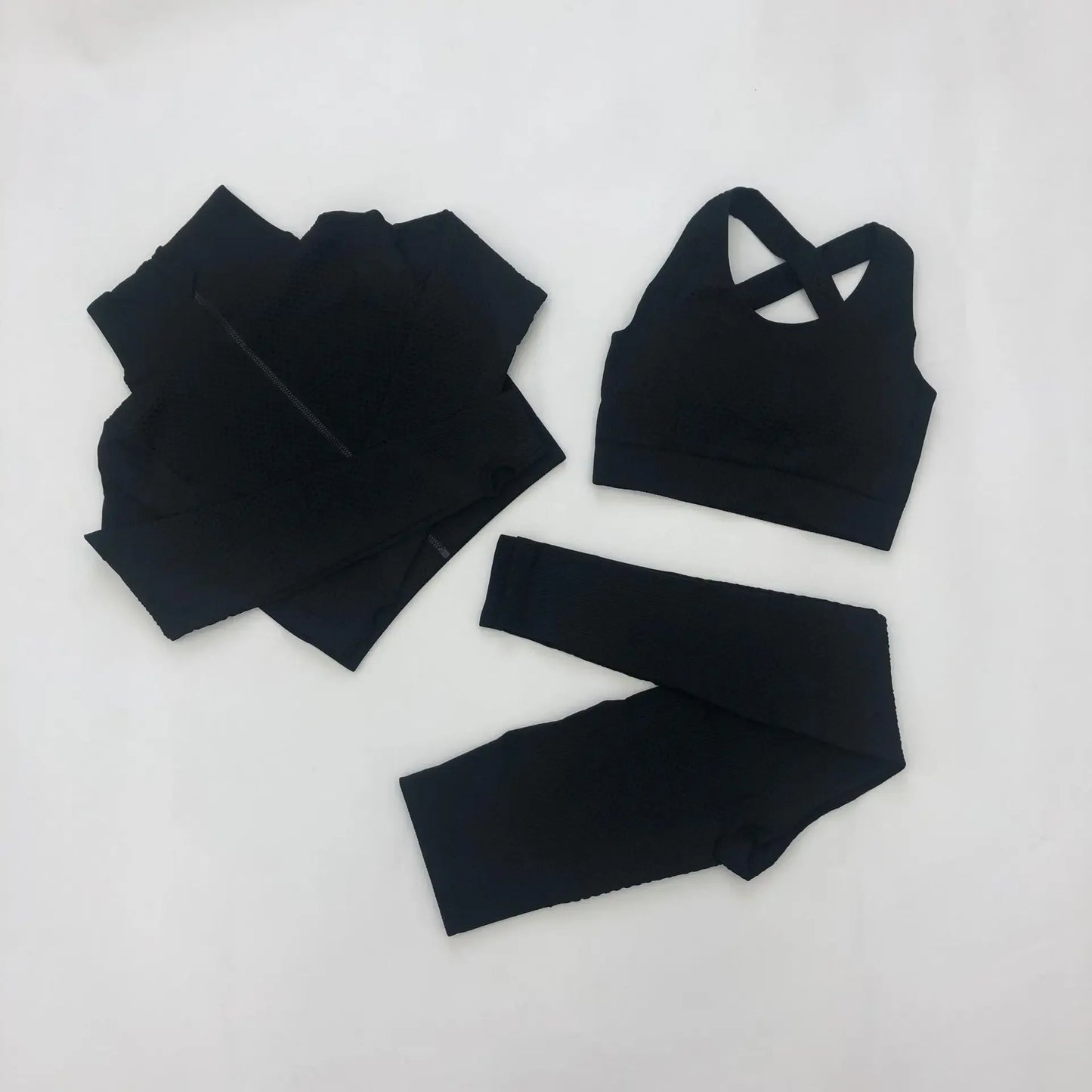 Seamless Yoga Set: High-Waist Hip-Lifting Leggings & Vest