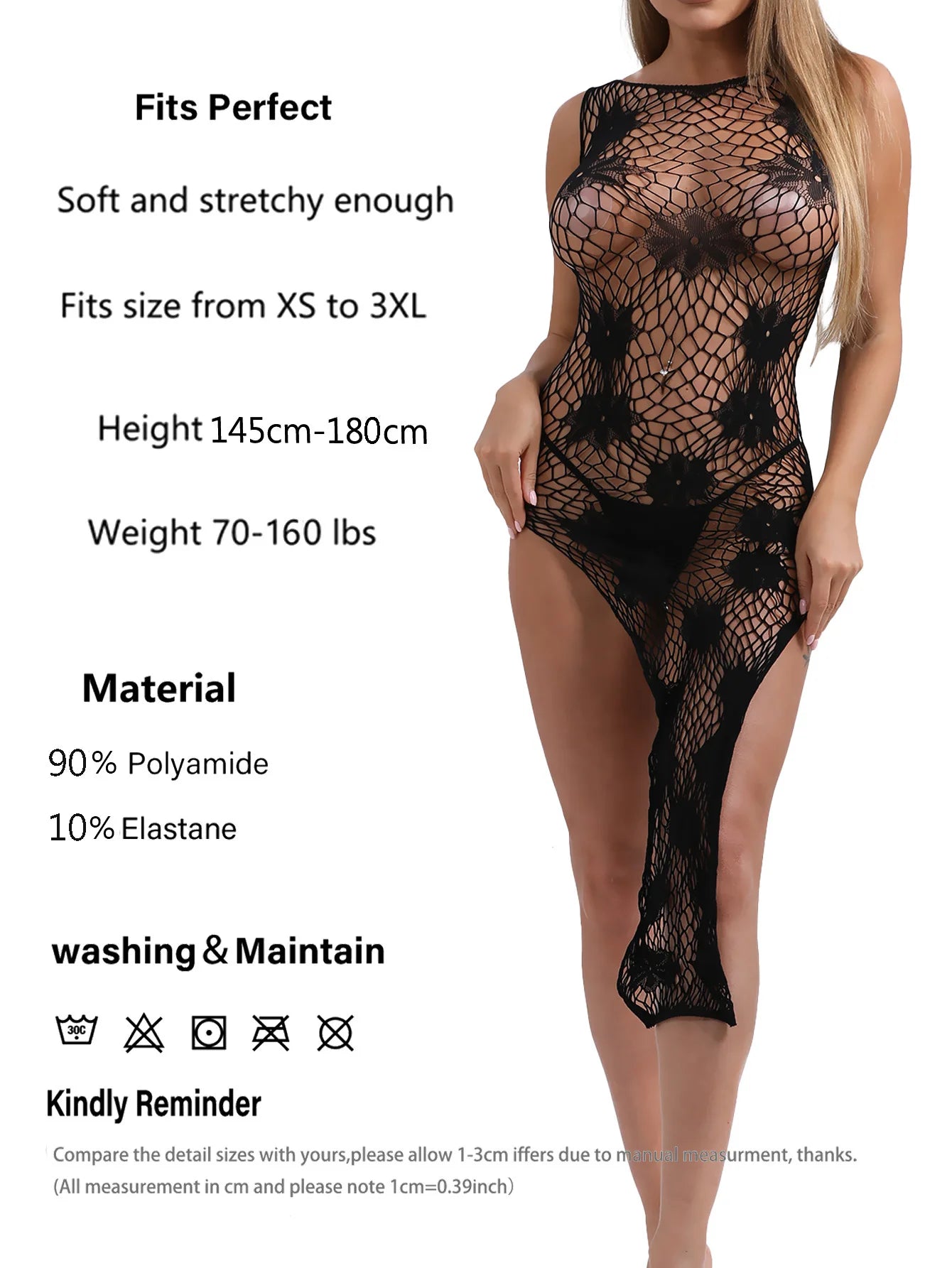 Temptation INS Net Red Flower Fishnet Elegant