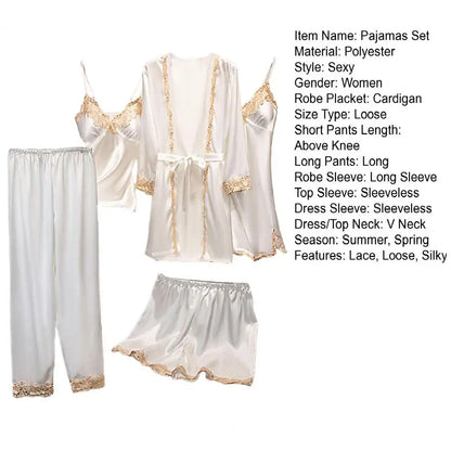 Satin Lace Pajama Set