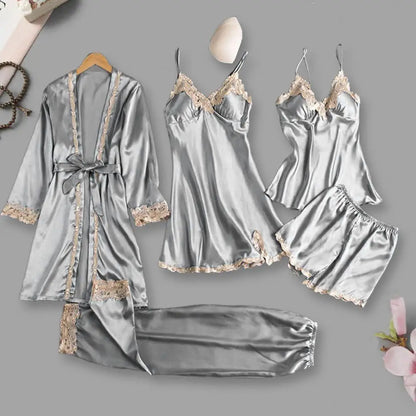 Satin Lace Pajama Set