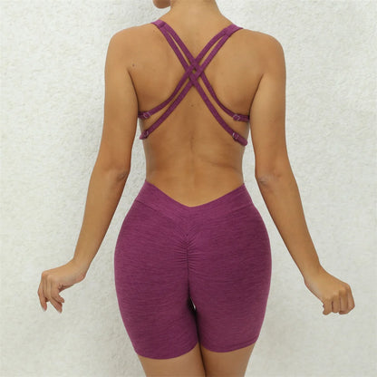 Nylon Yoga Romper Set