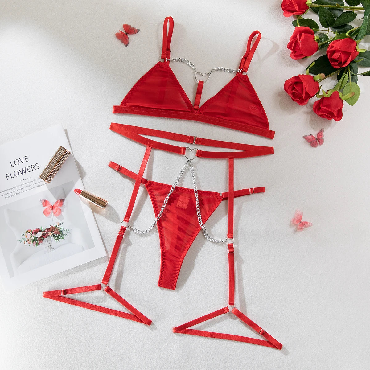 Heart Chain Lingerie Set